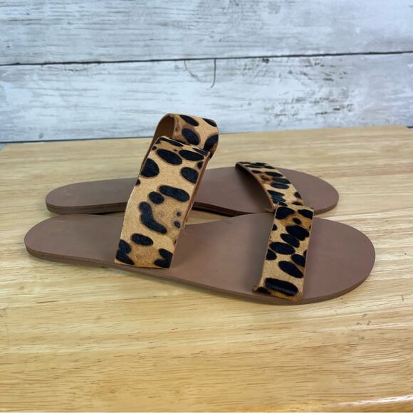 J Crew Factory Calf Hair Slip On Sandal Size 7 - Picture 2 of 6